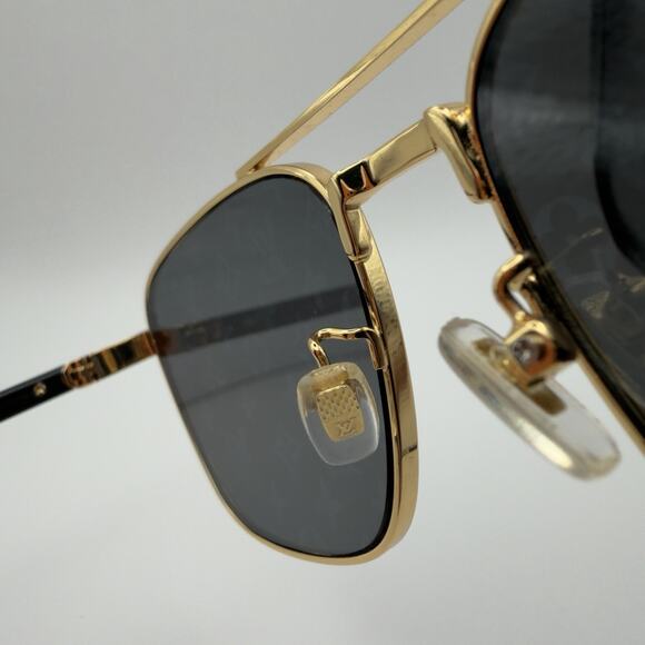 Louis Vuitton LV Monogram Aviator Signature Metal Square Sunglasses Z1942U - Picture 4 of 7